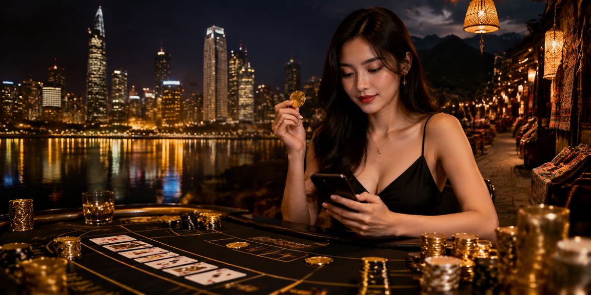 Người dùng tại Sa Pa sử dụng điện thoại để truy cập xổ số và giải trí trực tuyến giữa không gian núi rừng